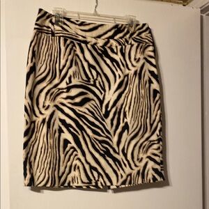 Rafaella Black and White Knee-Length Pencil Skirt